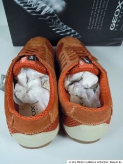 Geox U2210W 01422 C7007Snake Sneaker Orange Herren Sport Schuhe Gr.42
