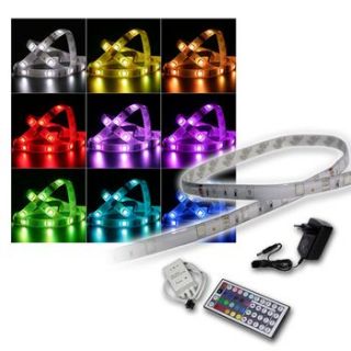 2m FLEX RGB LED Strip mit Netzteil & Fernbedienung Lichtband