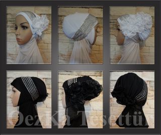 Exclusive Hochzeit Schlaufe BONE Kopftuch Hijab Esarp Scarf Islam