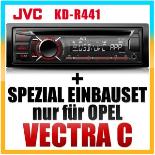 JVC KFZ/Auto  USB Radio+Adapter SET für OPEL Vectra C