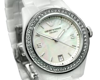 AR1426 Damenuhr Ceramica weiß Damen Uhr Keramik UVP 499, *