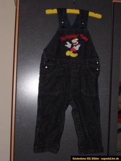 Jeans Latzhose schwarz Disney C&A Mickey Mouse Micky Maus Gr. 86