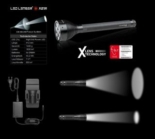 Led Lenser X21R Taschenlampe 1 Stück 4x DNiMH Akku Transportkoffer