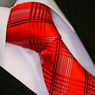 LUXE KRAWATTE SEIDE Slips Corbata Cravatta Dassen Tie Cravate 516 Rot