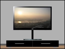LCD/Plasma/TV/TFT Alu Kabelkanal eckig 50 cm schwarz