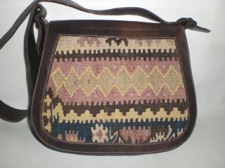 Vintage Kilim Saddle Tasche Bag Leder Messenger Gipsy Bag Hippie boho