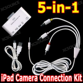 5in1 Kamera Connection Kit RCA AV CAMERA USB TV Adapter für new iPad