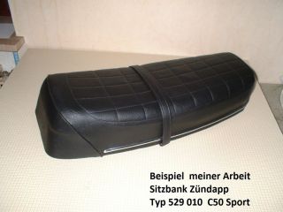neuer Bezug Sitzbank Zündapp C50 Sport Typ 529 010