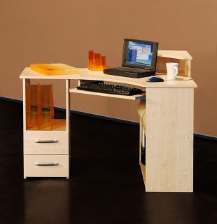 524 PC Tisch   Schüler Eck Schreibtisch / 115cm ahorn