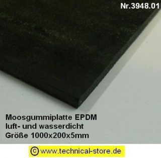 1000x200x5mm (€ 39,75/qm) Schalldämmplatte Moosgummi Schallschutz