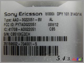 Sony Ericsson Walkman W880i Steel Silver Ohne Simlock Handy Smartphone