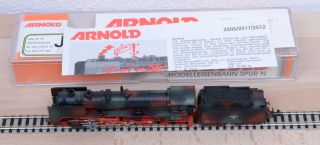 Arnold 2505 Dampflok mit Tender BR 41 mit Tarnanstrich der DR / Spur N