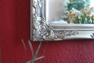 Spiegel Wandspiegel barock antik silber 37 x 47 cm
