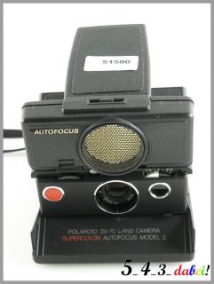 POLAROID SX 70 Land Camera Model 2 Kamera Sofortbildkamera SCHWARZ