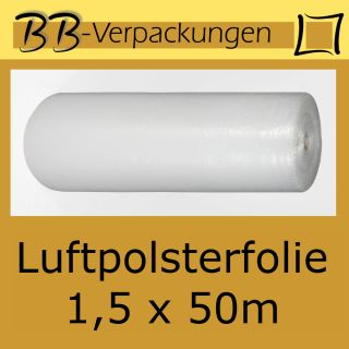 lagige Luftpolsterfolie 1,5 x 50m  75m² Noppenfolie Polsterfolie