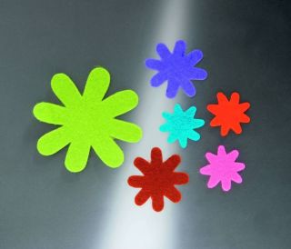 Filz   Blume 50St. bunt, 3cm, Bastelfilz