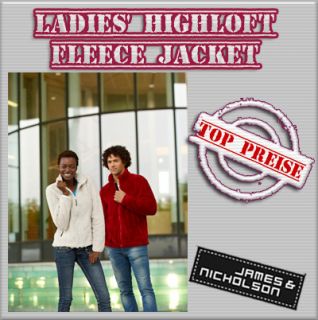 James & Nicholson ladies Highloft Fleece Jacket Damen Fleecejacke