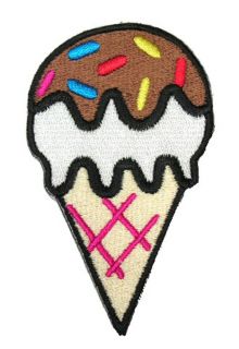 Applikationen Patch Eis Waffeleis Eistüte 5 x 8cm