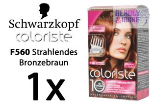 Schwarzkopf Coloriste Coloration F560 Strahlendes Bronzebraun