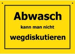 Schild gelb mit Spruch,Postkarte,für Büro Kneipe Kellerbar