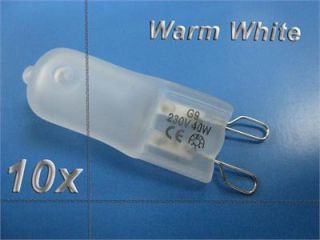 10x G9 Halogen Lamp Light bulb Capsule frosted 40W 230V
