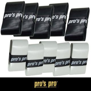 10x Pros Griffband/Griffbänder s/w für Tennis Schläger