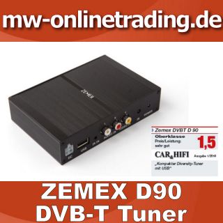 ZEMEX DVBTD90 DVB T Tuner USB EPG DIVX AVI Audi VW BMW