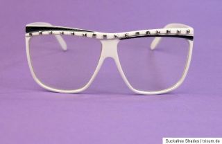 80er Jahre Nerd Brille lMFao pArTy RoCk glasses Eighties Redfoo WHITE