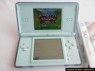 Nintendo DS Lite Limited Edition Ice Blau konsole mit OVP, 4 Spiele