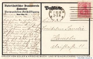 3202/ Rot Kreuz Karte von Verwundeten, Königskutsche, Lazarett