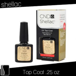 CND Shellac TOP COAT Gel UV Nail Polish 0.25 oz Manicure Soak Off