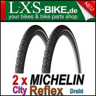 City Draht 28  700x40C  42 622 Fahrrad Reifen schwarz Reflex 1Paar
