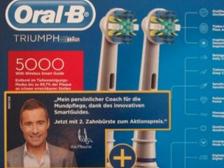 Braun Oral B Triumph 5000 Smart Guide + 2. Handstück und 4