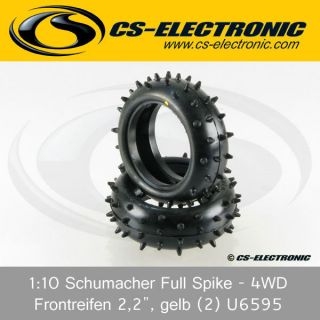CS Electronic 110 Schumacher Full Spike   4WD Frontreifen 2,2, gelb