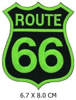 MP010G Green Route66 Supermoto Rocker Harley F1 Patch