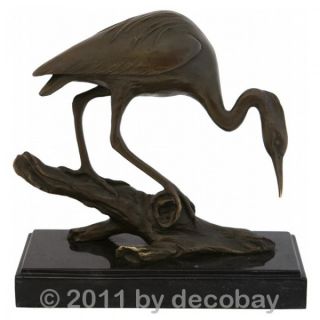 Garten Teich Dekoration Reiher Bronze Skulptur Wasservogel Vogel
