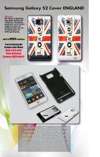 Samsung Galaxy S2 ENGLAND FLAGGE Fahne Hülle Cover Case London