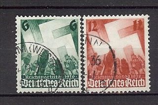 Deut. Reich Mi. Nr.632/633 Gestempelt Reichsparteitag 1936