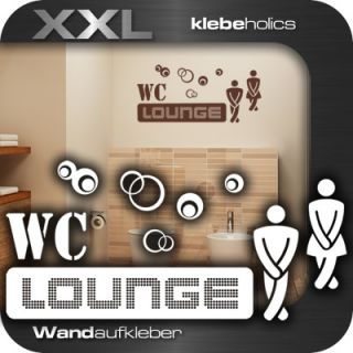 A632 WC Lounge  Wandtattoo Bad Wand Aufkleber Toilette