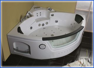 Whirlpool Badewanne 157x157 Luft+Wasser Heizung #32N