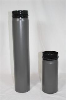 Pellet Rohr 1,00m gussgrau 80mm 0,6mm stark Ofenrohr Rauchrohr
