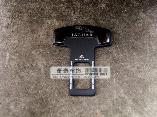 D656 Jaguar schwarz 3D Emblem Anlage Gurtschloss Gurtschnalle Alarm