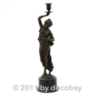 Metall Kerzenständer Frau Bronze Figur Kerzenhalter Braune Frauen