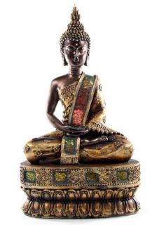 Große Thai Buddha Figur Statue sitzend meditierend 31cm