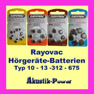 RAYOVAC Hörgeräte Batterien Typ 10   13   312   675