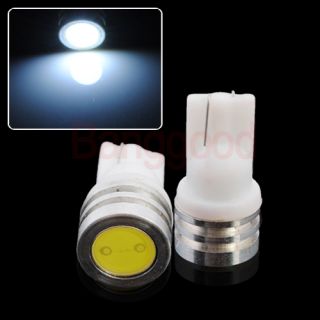 2x T10 W5W 501 Xenon White High Power SMD LED Interior Wedge Side