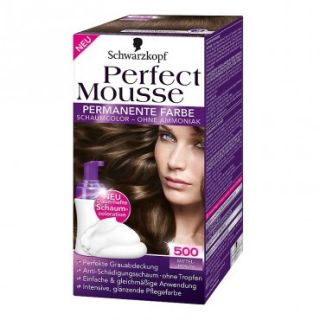 Perfect Mousse 500 Mittelbraun dauerhafte Haarfarbe Coloration