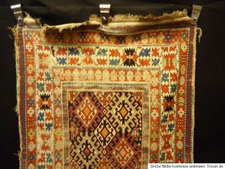 100 Jahre Antiker Kazak Läufer TEPPICH Shirwan KUBA Old Rug Carpet
