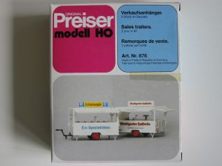 Preiser HO 676, 190 Verkaufsanhänger  Rarität.