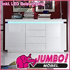 SIDEBOARD AUCKLAND IN MDF HOCHGLANZ LACK KOMMODE INKL. RGB LED